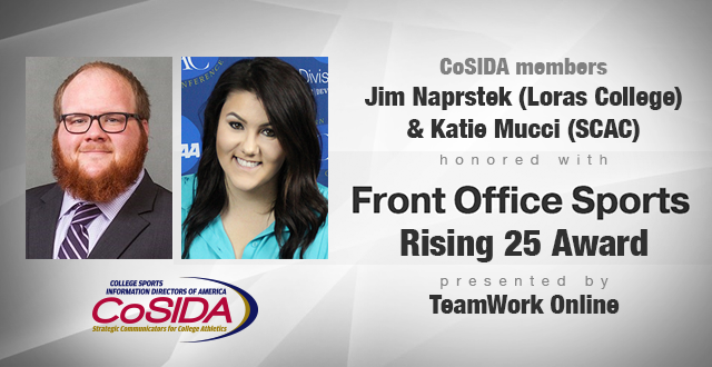 2 CoSIDA Members Among Front Office Sports LLC Winners of Inaugural “Rising 25 Award”